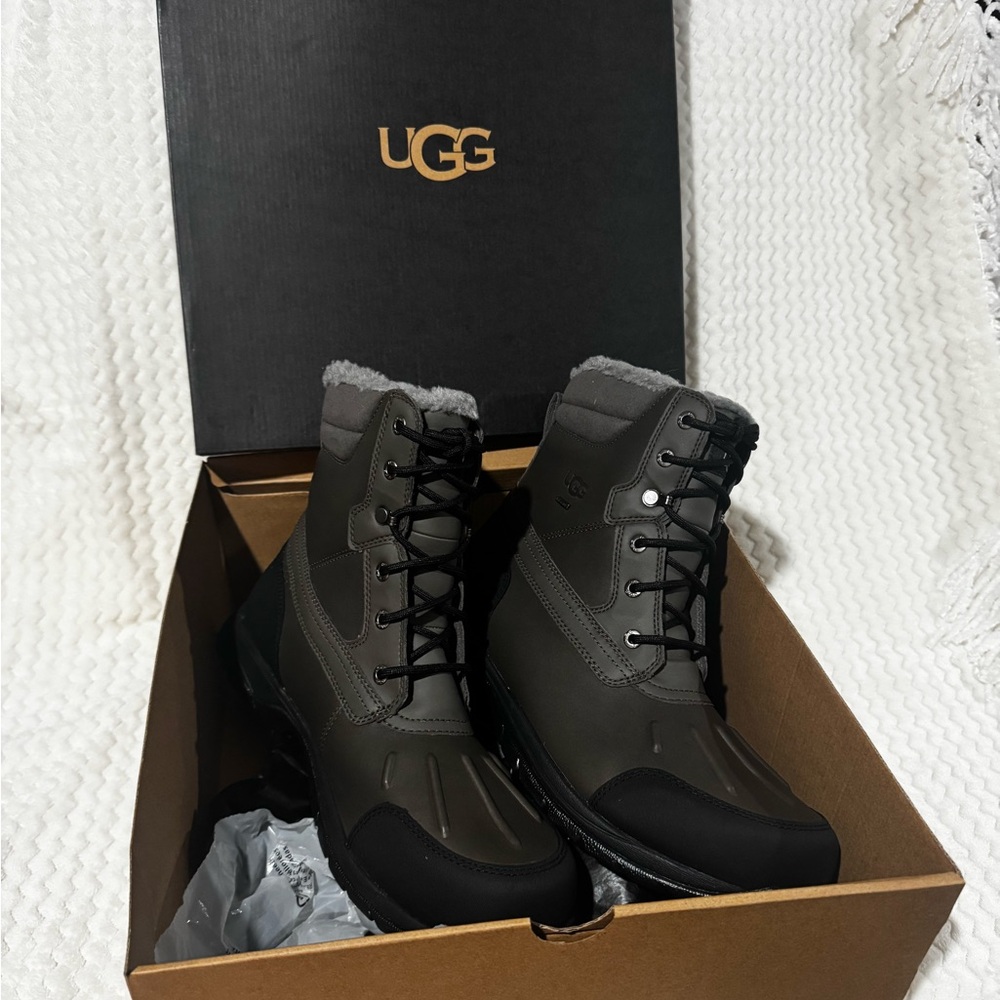 UGG Men's Black and Brown Rain Boots